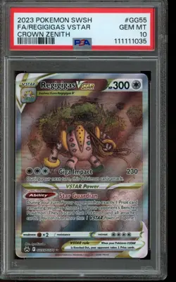 PSA 10 GEM MINT Pokemon Regigigas VSTAR Crown Zenith Full Art GG55/GG70 - Image 1