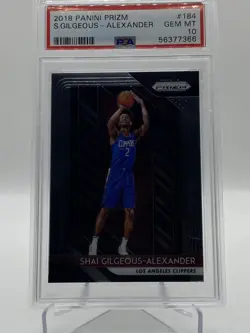 2018 Panini Prizm #184 Shai Gilgeous-Alexander ROOKIE RC PSA 10 GEM MINT - Image 1