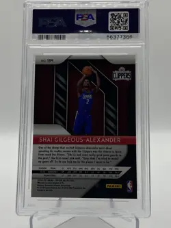 2018 Panini Prizm #184 Shai Gilgeous-Alexander ROOKIE RC PSA 10 GEM MINT - Image 2