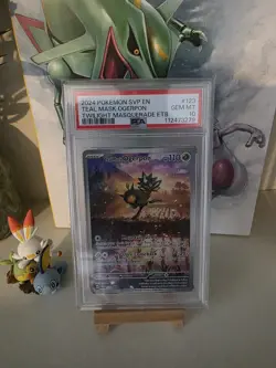 Pokemon Twilight Masquerade ETB Teal Mask Ogerpon SVP123 Black Star Promo PSA 10 - Image 1