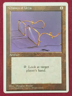 Magic The Gathering 4TH EDITION GLASSES OF URZA artifact card MTG FOURTH - Image 1
