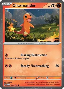 Charmander - (Cosmos Holo) Promo Miscellaneous Cards & Products 004/165 LP holo - Image 1