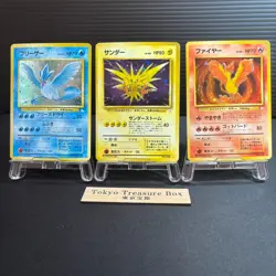 Articuno Zapdos Moltres No.144 145 146 3 SET Old Back Japanese Pokemon card - Image 1