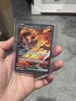 Pokemon TCG Destined Rivals Team Rocket's Moltres EX Full Art Card 229/182 NM - Image 1