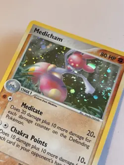 Medicham 10/101 Cosmos Holo Hidden Legends Pokemon TCG Card LP Double Swirl - Image 3