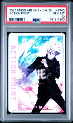 PSA 10 Action Point Card (AP02) UEX02BT: Jujutsu Kaisen Vol.2 UEX02BT/JJK - Image 1