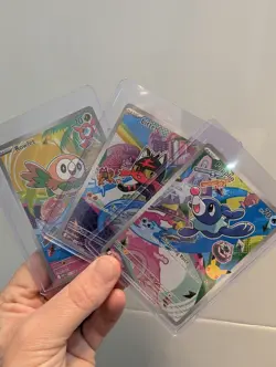 Pokemon Tcg First Partner Illustration Alola Starters Popplio Litten Rowlet - Image 1