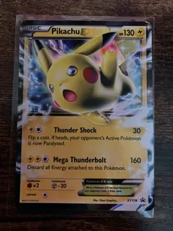 Pokemon TCG Pikachu EX XY174 Black Star Promo LP - Free Postage - Image 1