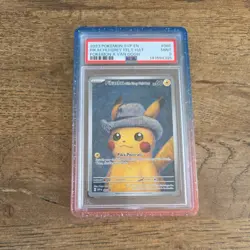 Pokemon Pikachu TCG Grey Felt Hat #085 Promo Van Gogh Pikachu PSA 9 NO GUARD - Image 1