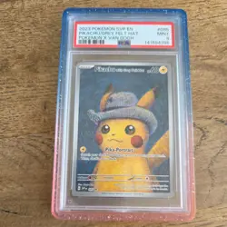 Pokemon Pikachu TCG Grey Felt Hat #085 Promo Van Gogh Pikachu PSA 9 NO GUARD - Image 2