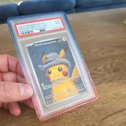 Pokemon Pikachu TCG Grey Felt Hat #085 Promo Van Gogh Pikachu PSA 9 NO GUARD - Image 4