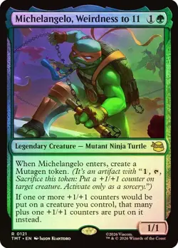 Michelangelo, Weirdness to 11 Foil Teenage Mutant Ninja Turtles NM MTG - Image 1