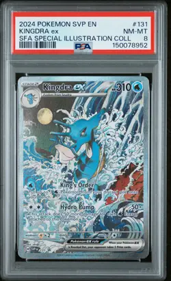 2024 POKEMON SVP EN-SV BLACK STAR PROMO #131 KINGDRA EX PSA 8 - Image 1
