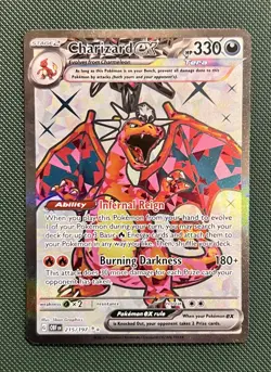 Charizard ex 215/197 SV03: Obsidian Flames Pokemon English Full Art NM - Image 1