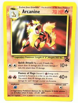 Pokemon Arcanine Black Star Promo #6 WOTC - Image 1