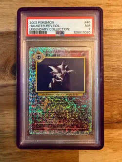 2002 POKEMON LEGENDARY COLLECTION #46 HAUNTER-REVERSE FOIL PSA 7 - Image 1