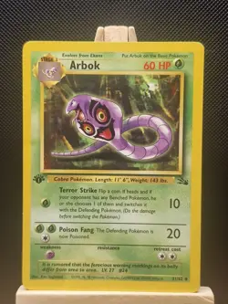 Pokemon 1999 WOTC 1st Edition Fossil Arbok 31/62 - Moderately Played - Image 1