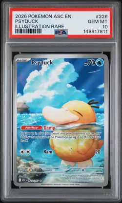2026 POKEMON ASC EN-ASCENDED HEROES ILLUSTRATION RARE #226 PSYDUCK PSA 10 #226 - Image 1