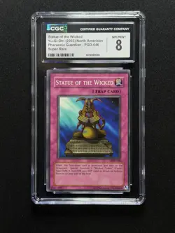 CGC 8 Yugioh Statue Of The Wicked #PGD-046 Pharaonic Guardian Super Rare Unlim - Image 1