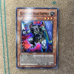 Yu-Gi-Oh! Gladiator Beast Samnite TU01-EN004 Super Rare Turbo Pack 1 - Image 1