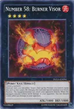 Number 58: Burner Visor - DUEA-EN094 - Common - Unlimited Edition Near Mint Duel - Image 1