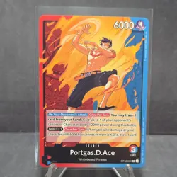 Bandai One Piece CCG Portgas.D.Ace Leader OP13-002 Special 6000 Standard - Image 1