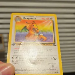 Pokemon Dragonite Fossil Rare 1st Edition 19/62 100 HP Stage 2 Regular English - Image 3