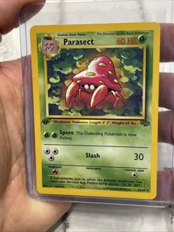 1st Edition Parasect 41/64 Jungle Set - Uncommon Pokemon Card Lightly Played LP - Image 1
