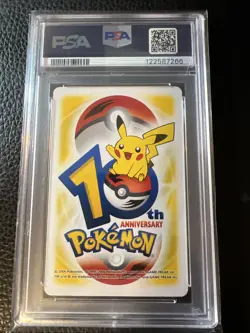 2006 POKEMON PLAYING CARD MAY YELLOW MULTI CARD 10TH ANNIVERSARY PSA 9 LOW POP - Image 2