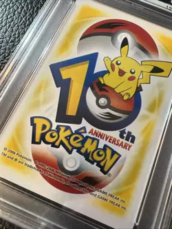 2006 POKEMON PLAYING CARD MAY YELLOW MULTI CARD 10TH ANNIVERSARY PSA 9 LOW POP - Image 3