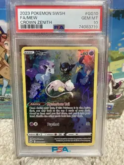 Mew GG10 Crown Zenith: Galarian Gallery Full Art Holo Card PSA 10 Gem Mint - Image 1