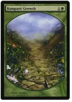 MTG - Rampant Growth Player Reward Full Art Textless LP/EX - Image 1