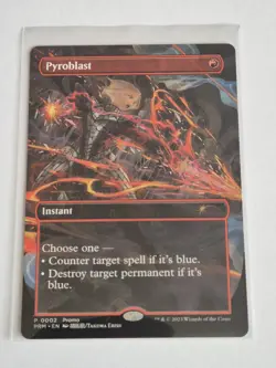 Pyroblast [Borderless] PRM●EN-0002 ☆Love your LGS Promos☆MTG! TCG - Image 1
