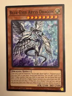Yugioh! Blue-Eyes Abyss Dragon SDWD-EN007 Blue-Eyes White Destiny 1st Edition - Image 1