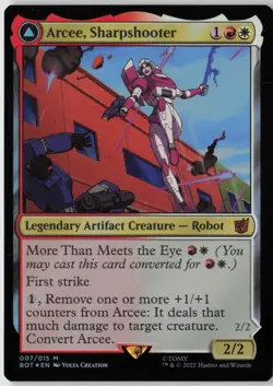 Arcee, Sharpshooter (7) - Foil - Universes Beyond: Transformers (BOT) - NM - Image 1