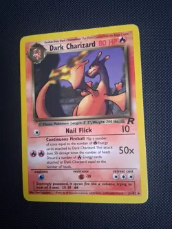 Pokemon 1999-2000 WOTC Team Rocket Rare Non-Holo Card #21/82 Dark Charizard NM - Image 4