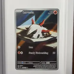 Pokemon Larvesta 196/191 Sv08: Surging Sparks Illustration Rare Holo Card HP 70 - Image 1