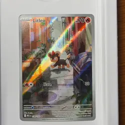 Pokemon Litleo 139/132 Me01: Mega Evolution Illustration Rare Holo Card HP 70 - Image 1