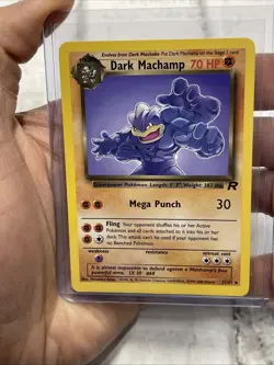 Dark Machamp 27/82 Team Rocket Regular Rare 1999 WOTC Pokemon TCG NM Vintage Vtg - Image 1