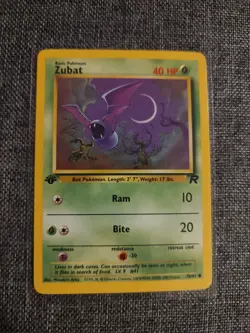 Pokemon Card Team Rocket Zubat 70/82 Common 1st Edition - Image 1