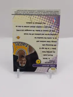 1999-00 Topps Finest Sensations KOBE BRYANT Card #128 Los Angeles Lakers NBA - Image 4