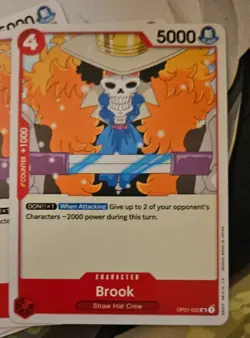 4x One Piece Card Game Brook OP01-022 UC - Playset - English - NM - Image 2