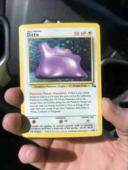 Ditto Holo Rare Fossil 3/62 1999 Pokemon TCG Card - Image 1