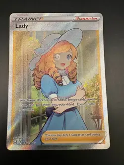 Lady 193/196 Pokemon Card SWSH Lost Origin Full Art Trainer Holo Ultra Rare - Image 1