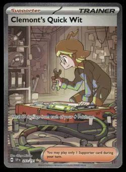 Pokemon Cards Clemont's Quick Wit 243/191 Surging Sparks NM - Image 1
