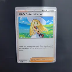 Pokemon TCG Error Miscut Lillie's Determination 119/132 Mega Evolution Near Mint - Image 3