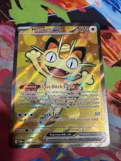 Pokemon Meowth EX PDR 107/088 170 HP EX Foil Basic Cat Pokemon TCG Card - Image 1