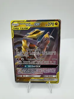 Pokemon Garchomp & Giratina GX Holo 146/236 Sm-Unified Minds 270HP 160+Atk - Image 1