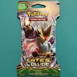 Pokemon XY Fates Collide Booster Pack Sleeved Sealed 2016 Mega Alakazam Artwork - Image 1