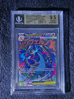 Pokemon Mega Charizard X EX #023 Black Star Promo BGS 9.5 GEM MINT Corners 10 - Image 1